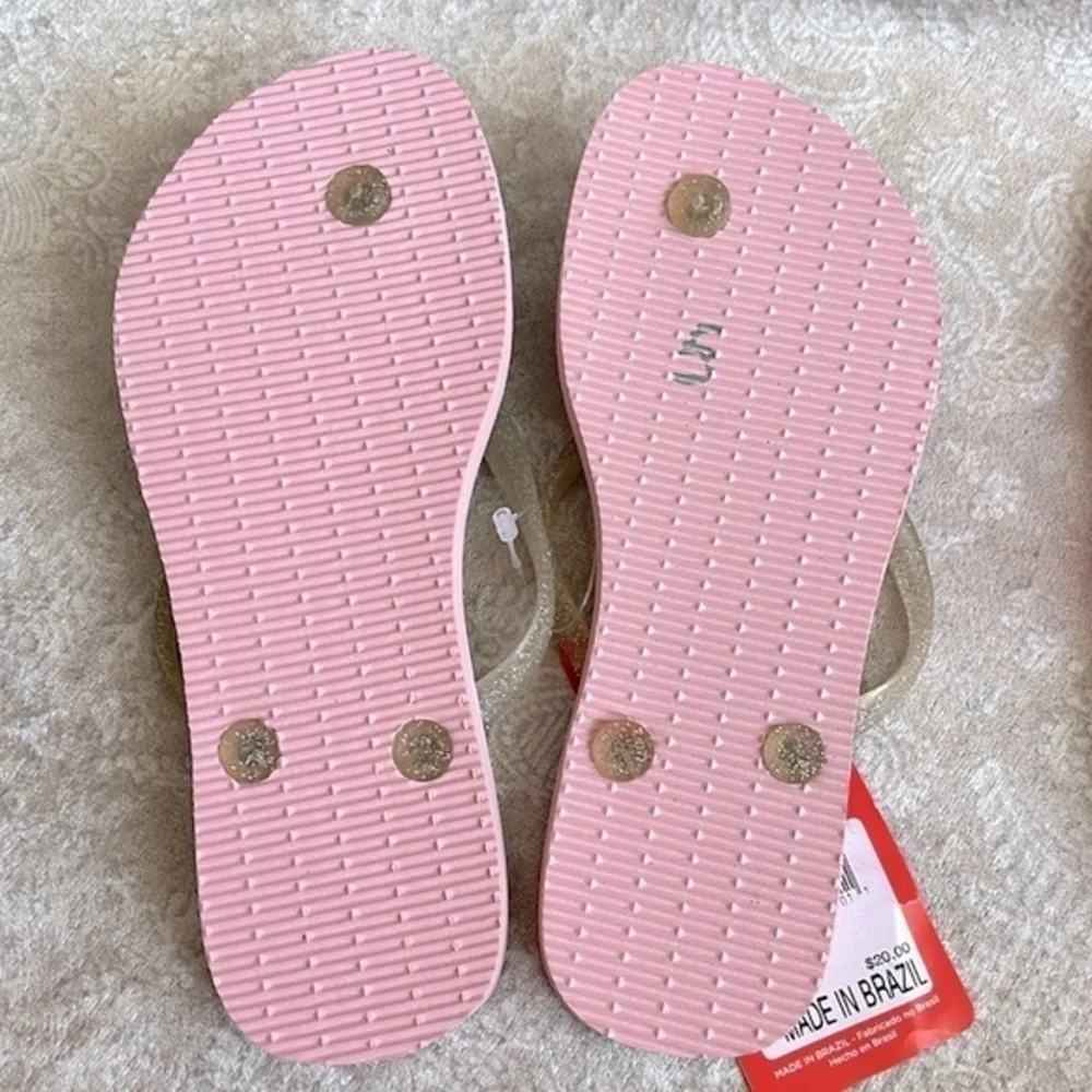 Brand New Havaianas Set of 2 Pairs of Flip Flops Frozen Anna Elsa Disney Pink